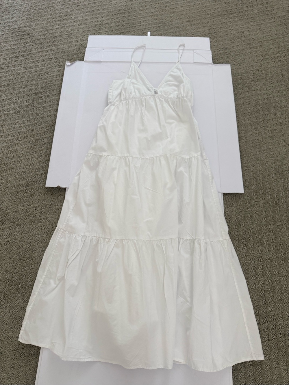 Rails White Tiered Midi Dress